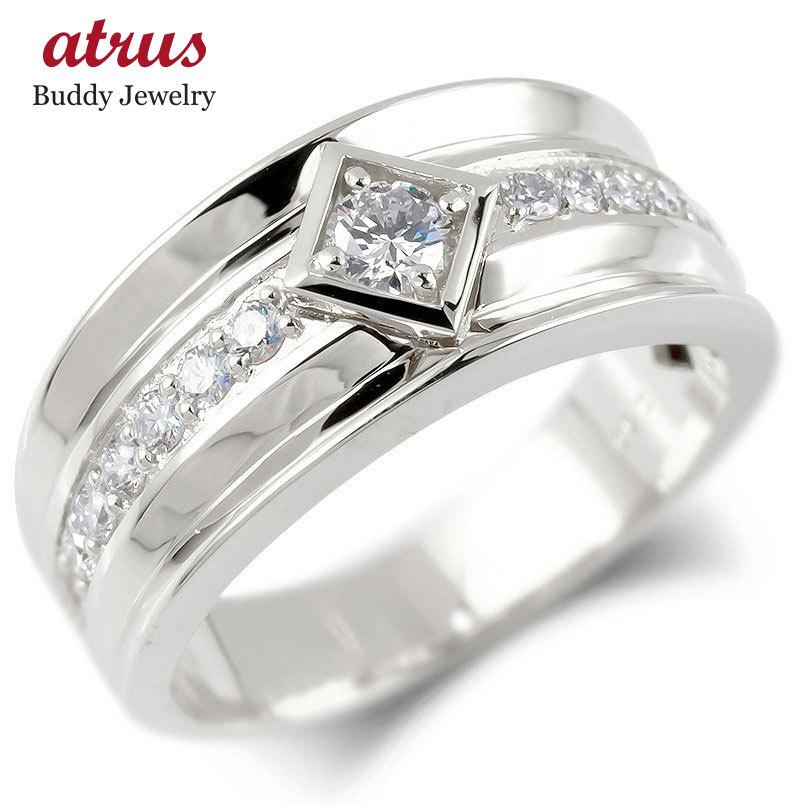 プラチナ リング ダイヤモンド メンズ 指輪 pt900 ピンキーリング リング 幅広 裏張り ダイヤ 男性 送料無料 人気 セール SALE