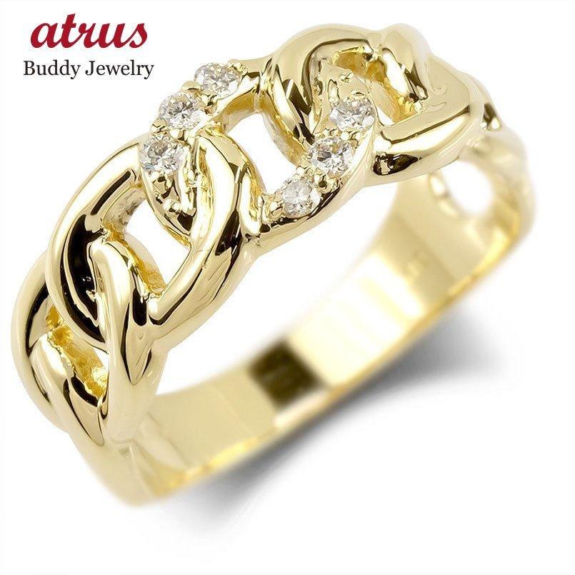 18金 リング ダイヤモンド メンズ 指輪 喜平 ゴールド イエロー