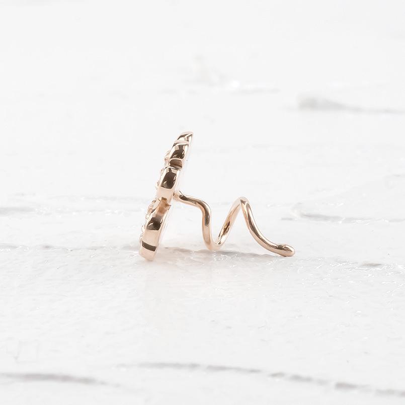 ジュエリー工房アトラス 18金 片耳ピアス キャッチのいらないピアス