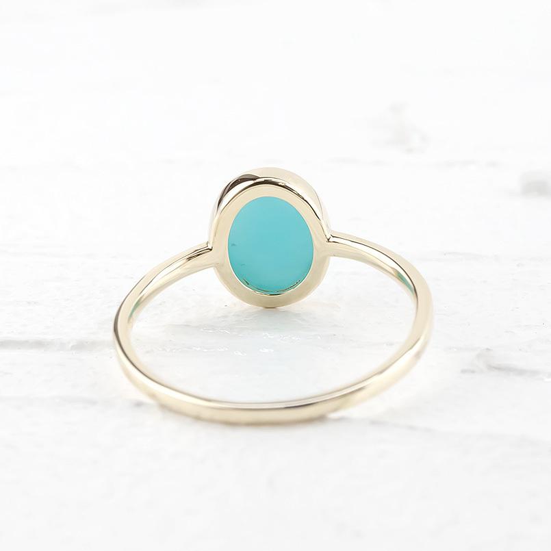 ターコイズ×ムーンストーン♡13号【アガット】K10 天然石 ゴールドリング