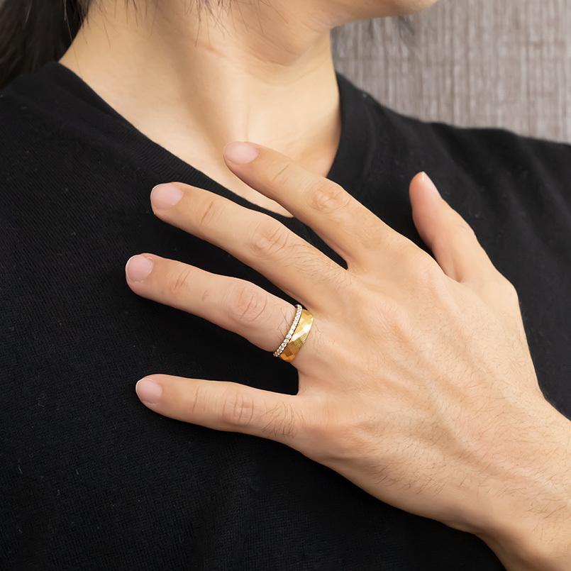 25【新品未使用】 24金 指輪 鍛造 リング 純金 メンズ 太め 金 ゴールド 24k 幅広 k24 カット ピンキーリング 婚約指輪 安い エンゲージリング 地金 送料無料 セール SALE 【EIM3092959592】(108100円)