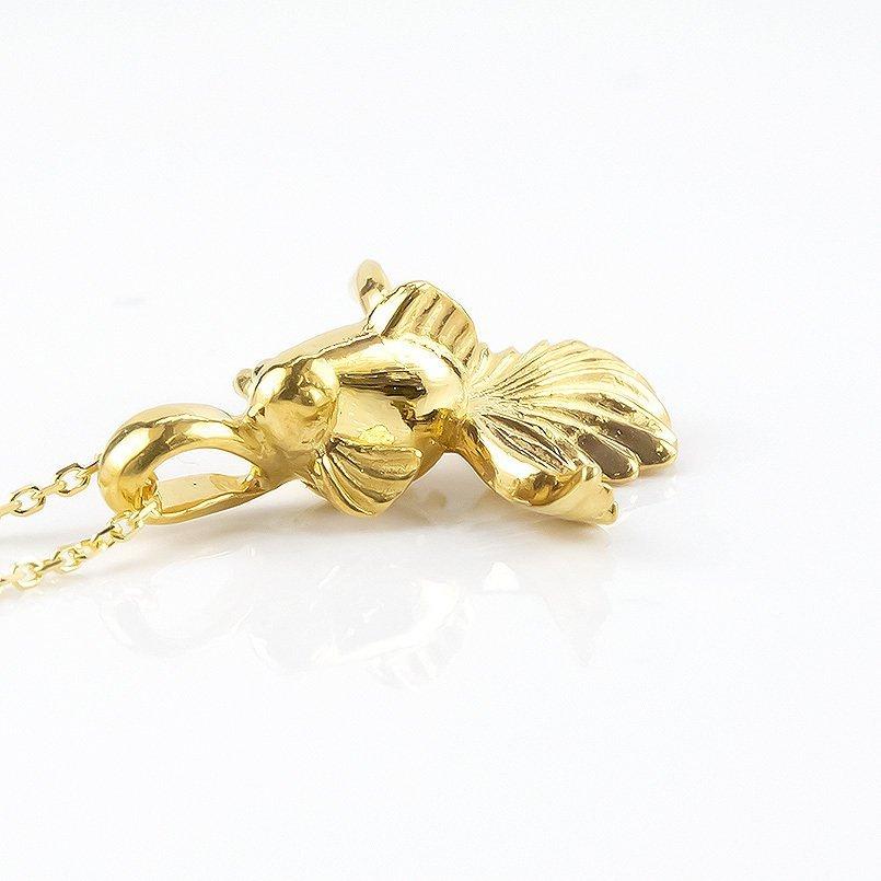 24金 ネックレス トップ レディース 純金 ゴールド 金魚 出目金 24K ペンダントトップ ゴールド k24 地金 シンプル 送料無料 人気 セール saleの画像