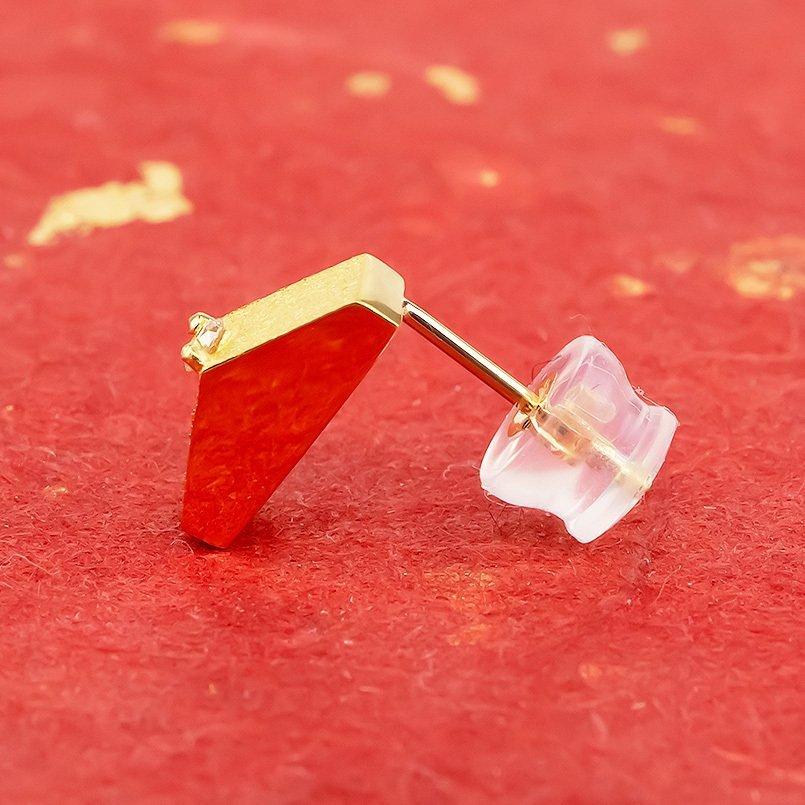 24金 ピアス 純金 イエローダイヤモンド 片耳 ゴールド 24k k24 18k k18 シンプル おしゃれ 人気 スタッドピアス 男女兼用 送料無料 セール saleの画像
