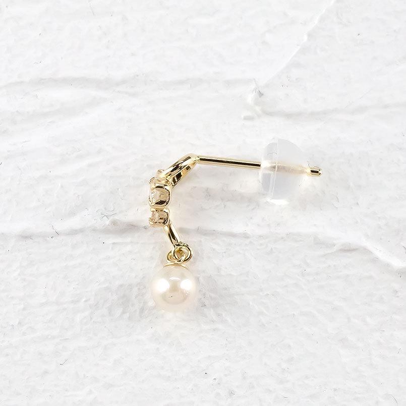 ゴールド ピアス ペア パール アコヤ真珠 ダイヤモンド スタッドピアス 揺れる 10金 10k イエローゴールドk10 女性 ゆれる フォーマル あすつく 送料無料 ピアス パール アコヤ真珠 ダイヤモンド 10金 10k イエローゴールドk10 あすつく レディース ユニセックス LGBTQ 男女兼用