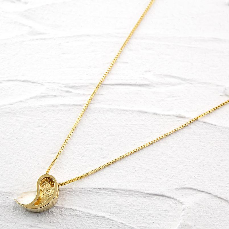 18金 ペアネックレス トップ 勾玉 選べる組み合わせ 陰陽マーク イエローゴールドk18 パヴェ ダイヤモンド ブラックダイヤ メンズ レディース カップル 送料無料の画像