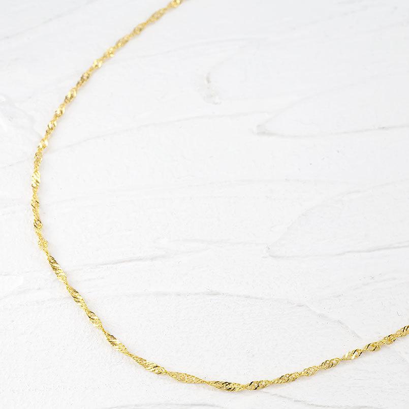 純金 ネックレス 24金 チェーンのみ 80cm レディース スクリュー  