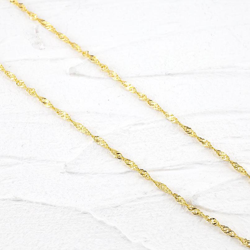 純金 ネックレス 24金 チェーンのみ 80cm レディース スクリュー  