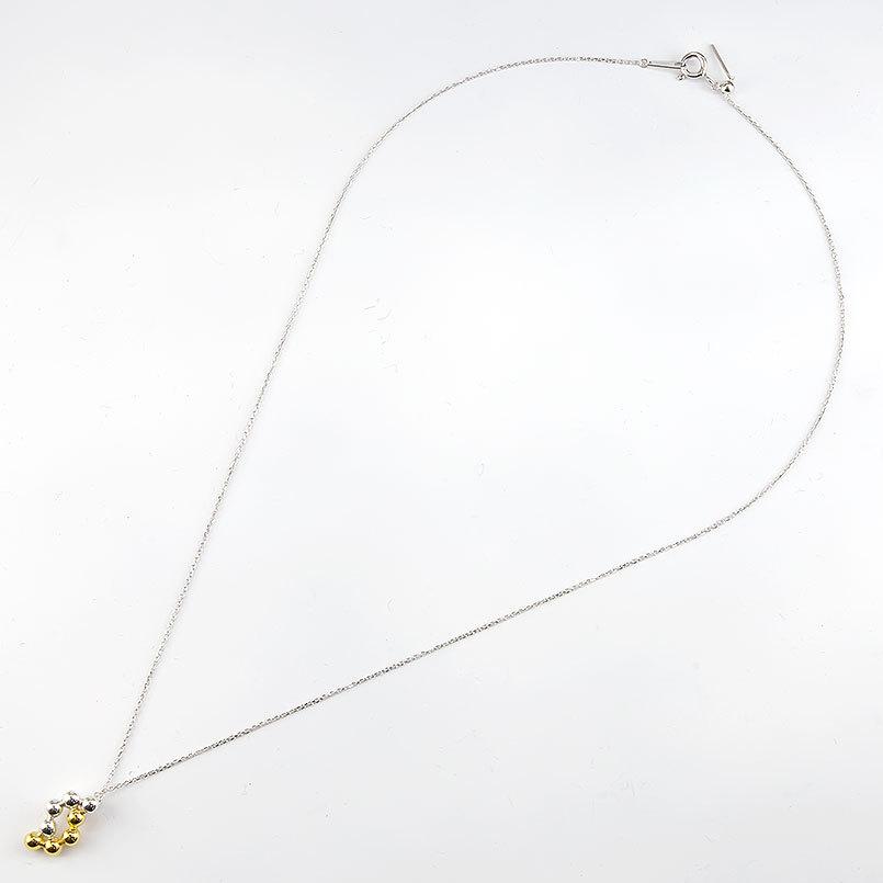 純金 ネックレス 24金 シルバー メンズ トップ バブル セパレート ペンダントトップ sv925 k24 コンビ 男性 地金 送料無料 セール saleの画像