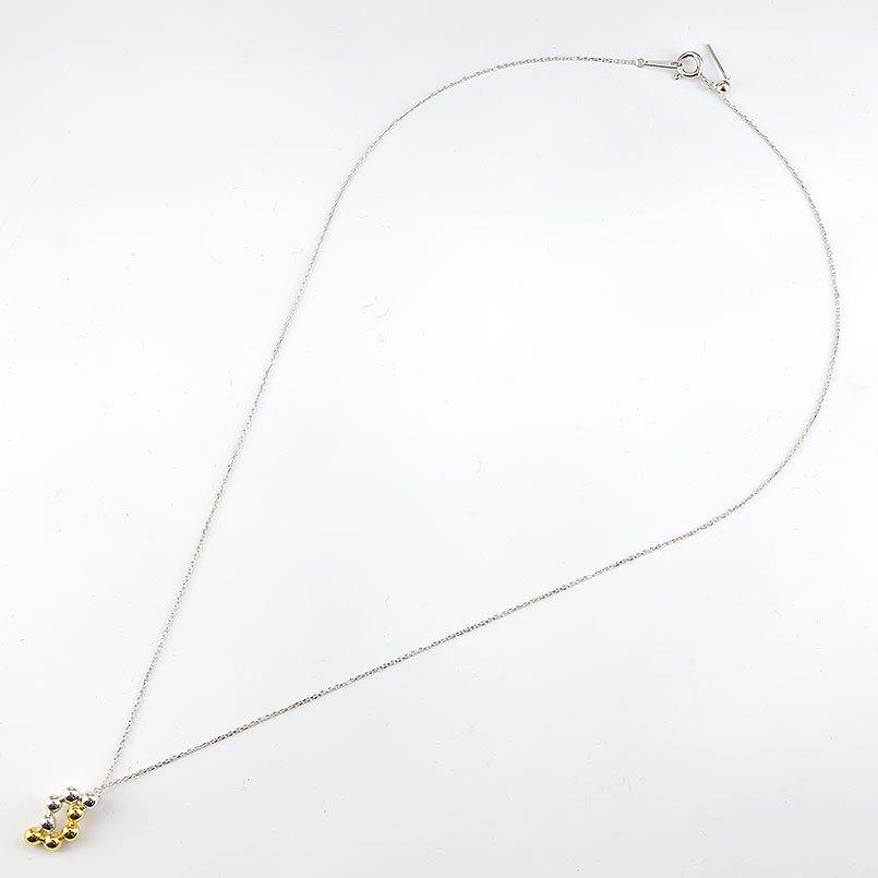 純金 ネックレス 24金 シルバー メンズ トップ バブル セパレート ペンダントトップ sv925 k24 コンビ 男性 地金 送料無料 セール saleの画像