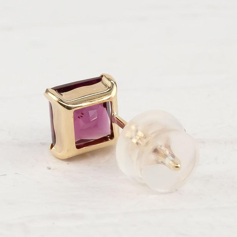 ゴールド ピアス ピンクガーネット スタッドピアス イエローゴールドk10 10K 10金 宝石 シンプル 女性 人気 あすつく 送料無料 セール saleの画像