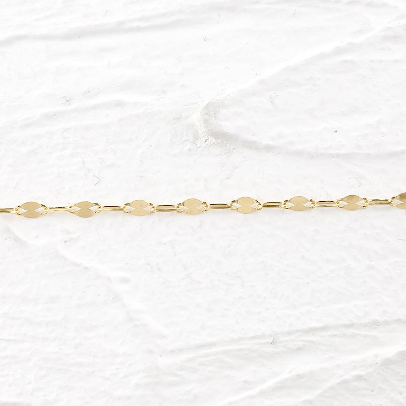 18金 ネックレス レディース チェーンのみ 80cm スキップペタルチェーン ロングネックレス アズキチェーン 18k イエローゴールドk18 地金 あすつく 送料無料の画像