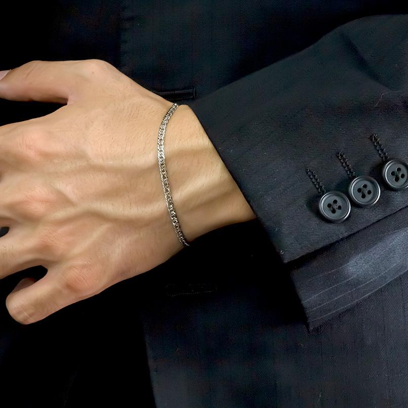 プラチナ 喜平 ブレスレット pt999 メンズ チェーンのみ 18cm 12面カットダブル喜平 純プラチナ キヘイ 男性 シンプル あすつく 送料無料 セール saleの画像