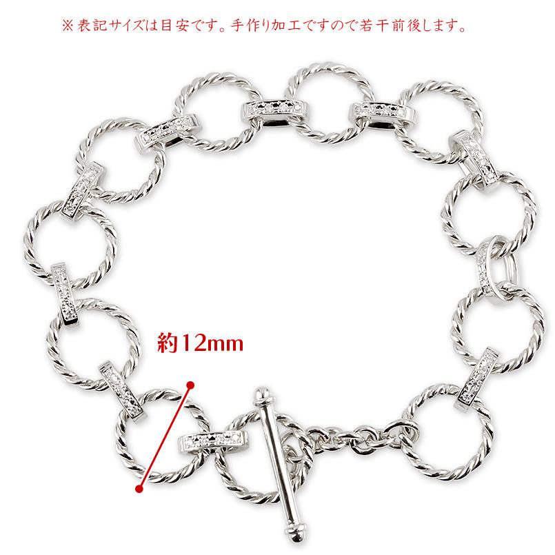 シルバー ブレスレット キュービックジルコニア メンズ トグルクラスプ sv925 マンテル 人気 男性 送料無料 セール saleの画像