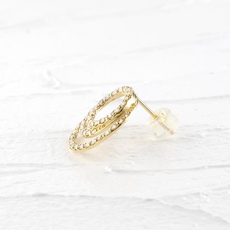 18金 ピアス ペア ダイヤモンド 1ct レディース スタッドピアス リング ゴールド イエローゴールドk18 18k ダイヤ 女性 あすつく 送料無料 セール saleの画像