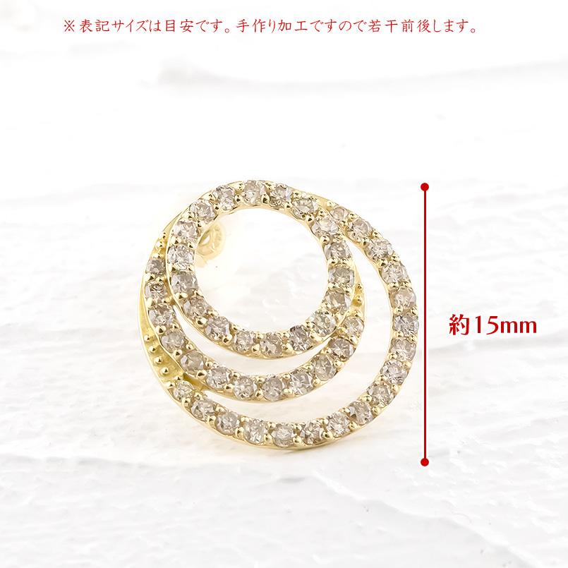 18金 ピアス ペア ダイヤモンド 1ct レディース スタッドピアス リング ゴールド イエローゴールドk18 18k ダイヤ 女性 あすつく 送料無料 セール saleの画像