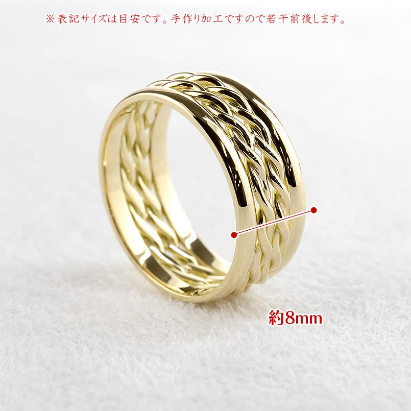 10Kツイスト リング 鍛造 10金 ゴールド 金 指輪