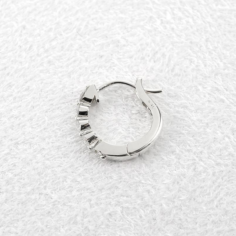 プラチナ フープピアス 片耳 ダイヤモンド レディース 普段使い pt950 リング 中折れ式 おしゃれ 女性 あすつく 送料無料 セール saleの画像