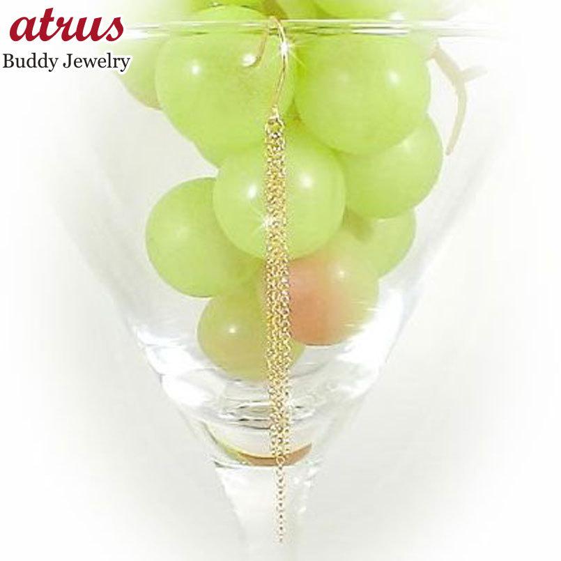 18金ピアス メンズ 片耳ピアス k18ロングピアス フックピアス チェーン タッセル フリンジ 男性用 ゆれるピアス ファーストピアス 送料無料 セール SALE