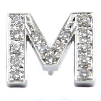 注目ブランド イニシャル M ダイヤモンド ピンブローチ ラペルピン ホワイトゴールドk18 18金 タックピン ダイヤ 60 Off Lespakigali Com