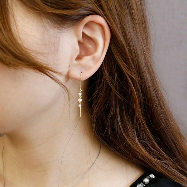 熱い販売 グラデーション メンズ 18金 ピアス ロングアメリカン ゆれる 男性用 フリンジ タッセル 天然石チェーン ゆれる 18k ホワイトゴールドk18 ピアス Daisenkaku Or Jp