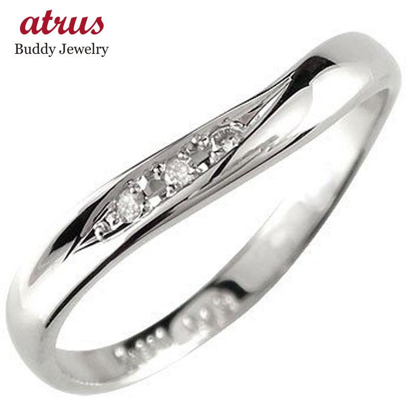 ピンキーリング ダイヤモンド リング V字プラチナ 指輪 ダイヤモンドリング ウェーブリング ダイヤ 送料無料 セール SALE