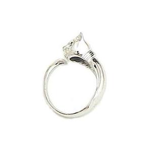 猫 リング ブルーダイヤモンド シルバー 指輪 ピンキーリング ダイヤ ストレート 送料無料 セール saleの画像