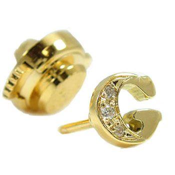 メンズ メンズアクセサリー ピンブローチ ラペルピン ダイヤモンド イニシャル 女性 C イエローゴールドｋ18 ファッション タイタック 冬 タックピン 秋 クリスマス タイピン 女性 1hm かがやきジュエリー工房アトラス ダイヤ 18金
