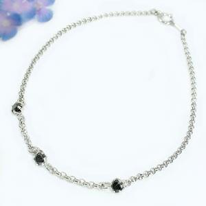 メール便なら送料無料 18金 18k メンズ アンクレット ブラックダイヤモンド ローズカット ホワイトゴールドk18 チェーン ダイヤ 男性用 宝石 送料無料 希少 Www Yalaphone Com