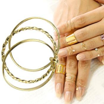 リング ゴールド ファランジリング イエローゴールドk18 関節リング 指輪 華奢 宝石なし 地金リング 3連 トリニティリング ネイルリング レディース 人気 18金 yf ジュエリー工房アトラス夢 通販 Yahoo ショッピング