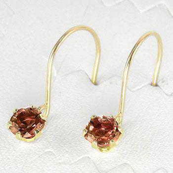 魅力的な ピアス メンズ ガーネットピアス フックピアス イエローゴールドk18 シンプルピアス K18 18金 天然石 男性用 宝石 ゆれるピアス 赤い宝石 送料無料 人気 60 Off Zoetalentsolutions Com