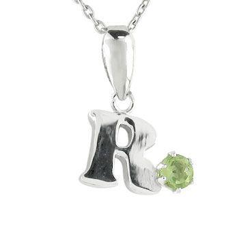 楽天1位 イニシャル ネーム ネックレス R ペンダント ペリドット プラチナペンダント ネックレス 人気ペンダント ８月の誕生石 チェーン 送料無料 正規店仕入れの Blog Compuclub Com Gt