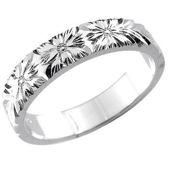 ピンキーリング 花 指輪 フラワー 指輪 手彫りリング コスモス ホワイトゴールドk18 ストレート ジュエリー工房アトラス夢のピンキーリング 腕時計 アクセサリー 送料無料 18金 18k ジュエリー工房アトラス夢 正規 品 安い