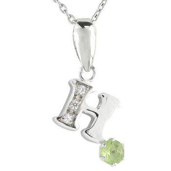 全品送料無料 イニシャル ネーム ネックレス H 名前 ネーム ペンダント ペリドットダイヤモンド ホワイトゴールドk18 ペンダント ネックレス チェーン 人気 18金 ダイヤ ジュエリー工房アトラス夢 通販 Yahoo ショッピング 新品 Wantashi