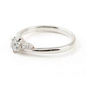 婚約指輪 ダイヤ 安い アクアマリン ダイヤモンドシルバー リング 指輪 