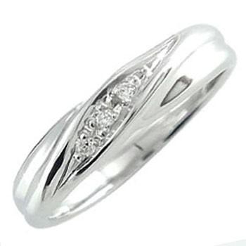 ピンキーリング プラチナリング プラチナ指輪ダイヤモンドリング ダイヤ 4月誕生石 ストレート 送料無料