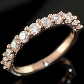 ピンキーリング k18 18金 ダイヤモンド エタニティ リング ハーフエタニティ ピンクゴールドk18 18k リング ダイヤ ストレート 送料無料 セール SALE