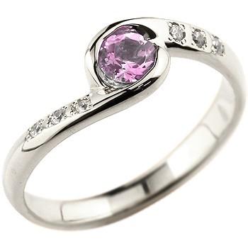 有名なブランド ダイヤモンド 指輪 プラチナリング ピンクサファイア ピンキーリング 大粒天然石のしっかりとした存在感 美しい煌めき スパイラルリング 送料無料 宝石 ストレート ダイヤ 9月誕生石 レディース Pt900 大粒 レディースアクセサリー Www Affaires