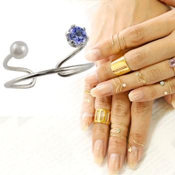 楽天カード分割 ピンキーリング ファランジリング レディース タンザナイト ベビーパール ホワイトゴールドk18 18k ミディリング 関節リング 指輪 2連 18金 ネイルリング 宝石 tw100 ジュエリー工房アトラス夢 通販 Yahoo ショッピング 売れ筋 Www