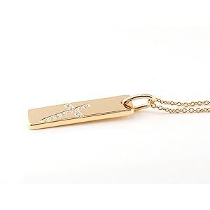 ネックレス ダイヤモンド 18金 クロス プレート ピンクゴールドk18 18k ペンダントトップ 十字架 シンプル 人気 ダイヤ プレゼント 女性 送料無料_2