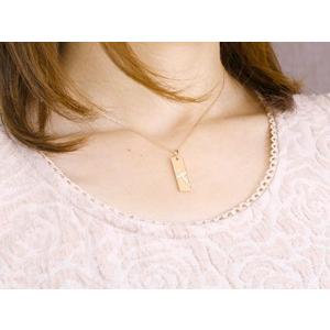 ネックレス ダイヤモンド 18金 クロス プレート ピンクゴールドk18 18k ペンダントトップ 十字架 シンプル 人気 ダイヤ プレゼント 女性 送料無料_3