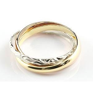 【正規品】 リング ゴールド ハワイアンジュエリー 指輪 3連シンプル プラチナ ゴールドK18 甲丸リング 地金リング スリーカラー pt900 18金 送料無料 セール SALE 【1346782558】(47071円)