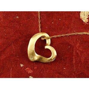 24金 ネックレス 純金 メンズ ゴールド 24k オープンハート ペンダント