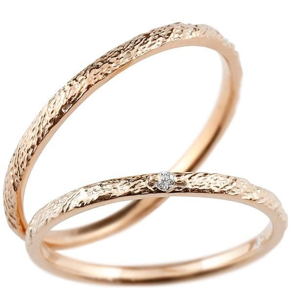人気特価激安 18金 18k ペアリング 結婚指輪 マリッジリング ピンクゴールドk18 ダイヤモンド 一粒 華奢 アンティーク ストレート スイート ペアリィー カップル 送料無料 絶賛 Www Skylanceronline Com
