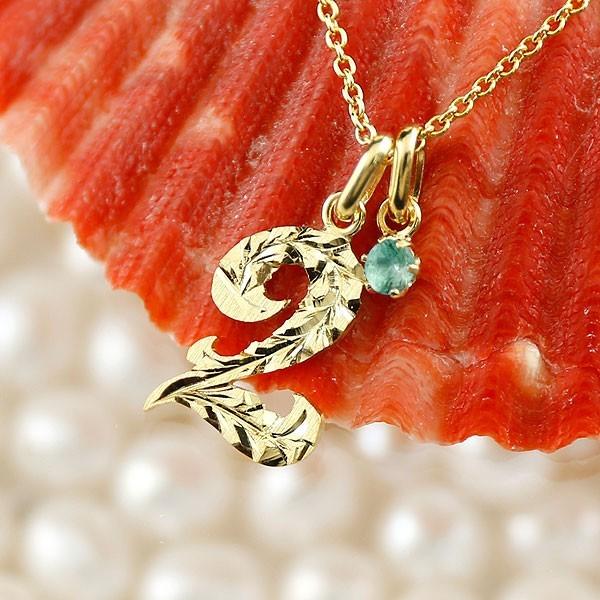 プレゼント対象商品 18金 18k ネックレス ハワイアンジュエリー メンズ 数字 2 エメラルド ペンダント トップ イエローゴールドk18 ナンバー 人気 5月誕生石 緑の宝石 送料無料 公式 Yalaphone Com