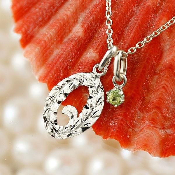 アウトレット送料無料 18金 18k ハワイアンジュエリー ネックレス メンズ 数字 0 ペリドット ネックレス ペンダント トップ ホワイトゴールドk18 ナンバー 人気 8月誕生石 シンプル 輝く高品質な Artech Mi It