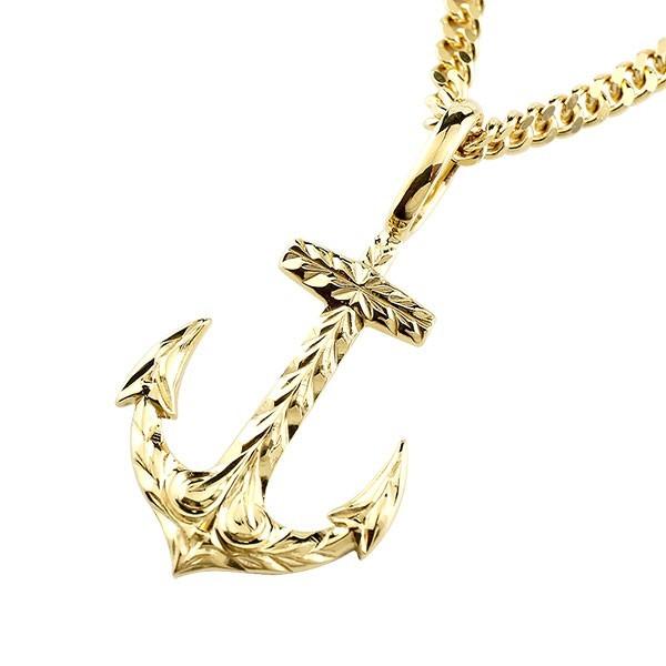 独特の上品 18k ゴールド ハワイアンジュリー メンズ トップ 喜平 トップ ネックレス 18金 インパクトたっぷり注目のマリンジュエリー キヘイ 送料無料 男性 チェーン イエローゴールドk18 碇 アンカー イカリ メンズアクセサリー
