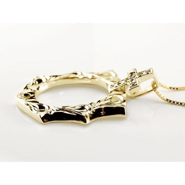 【初期/レア】 18金ネックレス トップ メンズ ハワイアンジュエリー ブラックダイヤモンド 馬蹄 イエローゴールドk18 クロス 十字架 ホースシュー バテイ 18ｋ セール SALE 【X2933270758】(102520円)