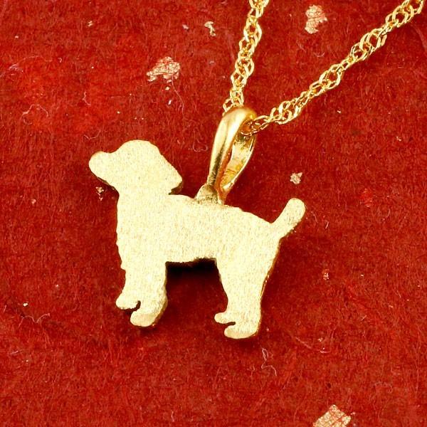 24金 ネックレス 純金 メンズ 犬 トイプードル ゴールド 24k プードル