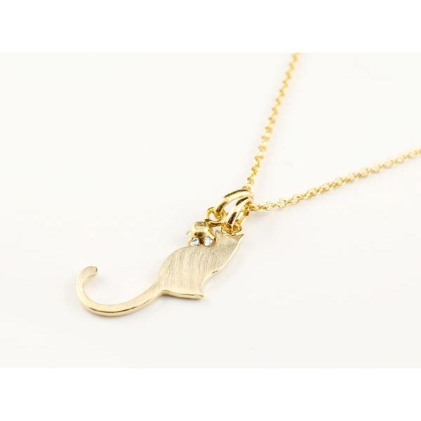 ネックレス メンズ 猫 ネックレス 選べる天然石 一粒 ペンダントトップ イエローゴールドk10 ネコ ねこ 10金 メンズ チェーン 男性 ネックレス メンズ 一粒 ペンダントトップ イエローゴールドk10 ネコ ねこ 10金 チェーン ゴールドk10