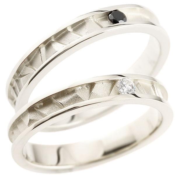 ペアリング ペア ブラックダイヤモンド ダイヤモンドシルバー925 マリッジリング 結婚指輪 ストレート カップル プレゼント 女性 送料無料 セール SALE
